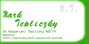 mark tepliczky business card